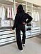 Стильний жіночий осінній базовий прогулянковий костюм двійка штани спортивна кофта худи на блискавці двонитка, фото 7