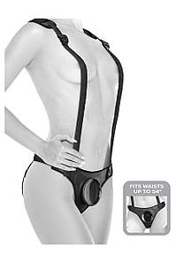 Трусики для страпону Pipedream Body Dock з підтяжками, чорні