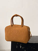 Сумка Miu Miu Top-Handle Bag замша бежева Є