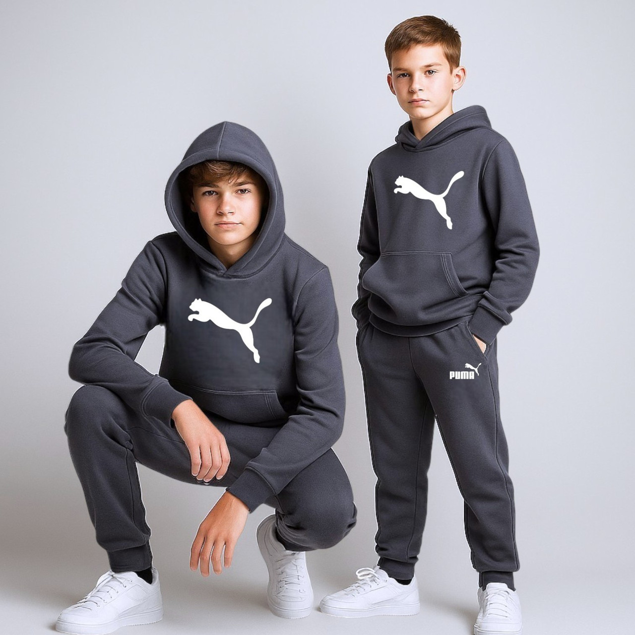 Спортивний Костюм на хлопчика 146-164 см 003641 Сірий