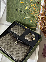 Подарунковий набір Gucci Ophidia - 3 предмети коричневий Є