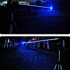 Лазерний ліхтар синій YX-B015 з п'ятьма насадками живлення 2х16340 заряджання 220V потужний прилад для розваг, фото 2