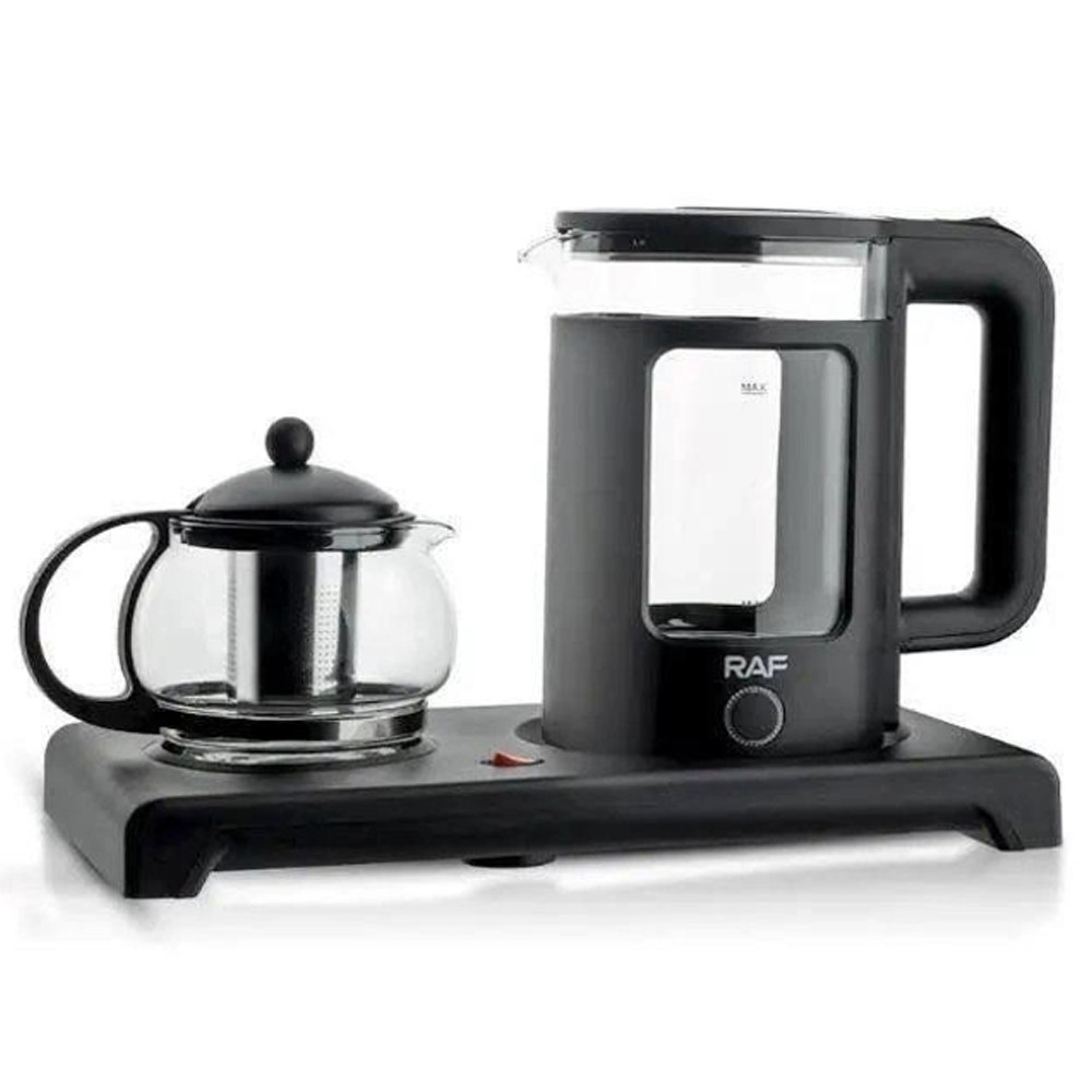 Електрочайник із заварювальним блоком XPRO 7855 скляний прилад на підставці з колбою для заварювання, фото 1