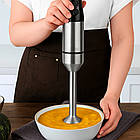 Заглибний блендер 2000 Вт СВ-6219 з насадкою подрібнювачем ручний міксер для приготування їжі, фото 2