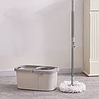 Швабра з автоматичним віджиманням і відром 6 л, універсальний набір для миття підлоги та прибирання будинку, фото 2