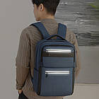 Рюкзак для ноутбука 16" BAG BG-40 42x28x16 см з USB, синій колір, зручна модель для навчання та роботи, фото 5