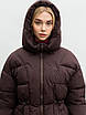 Пуховики зимние женские ХS-L шоколад, фото 3