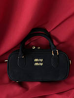 Жіноча сумка Miu Miu замша чорний Є