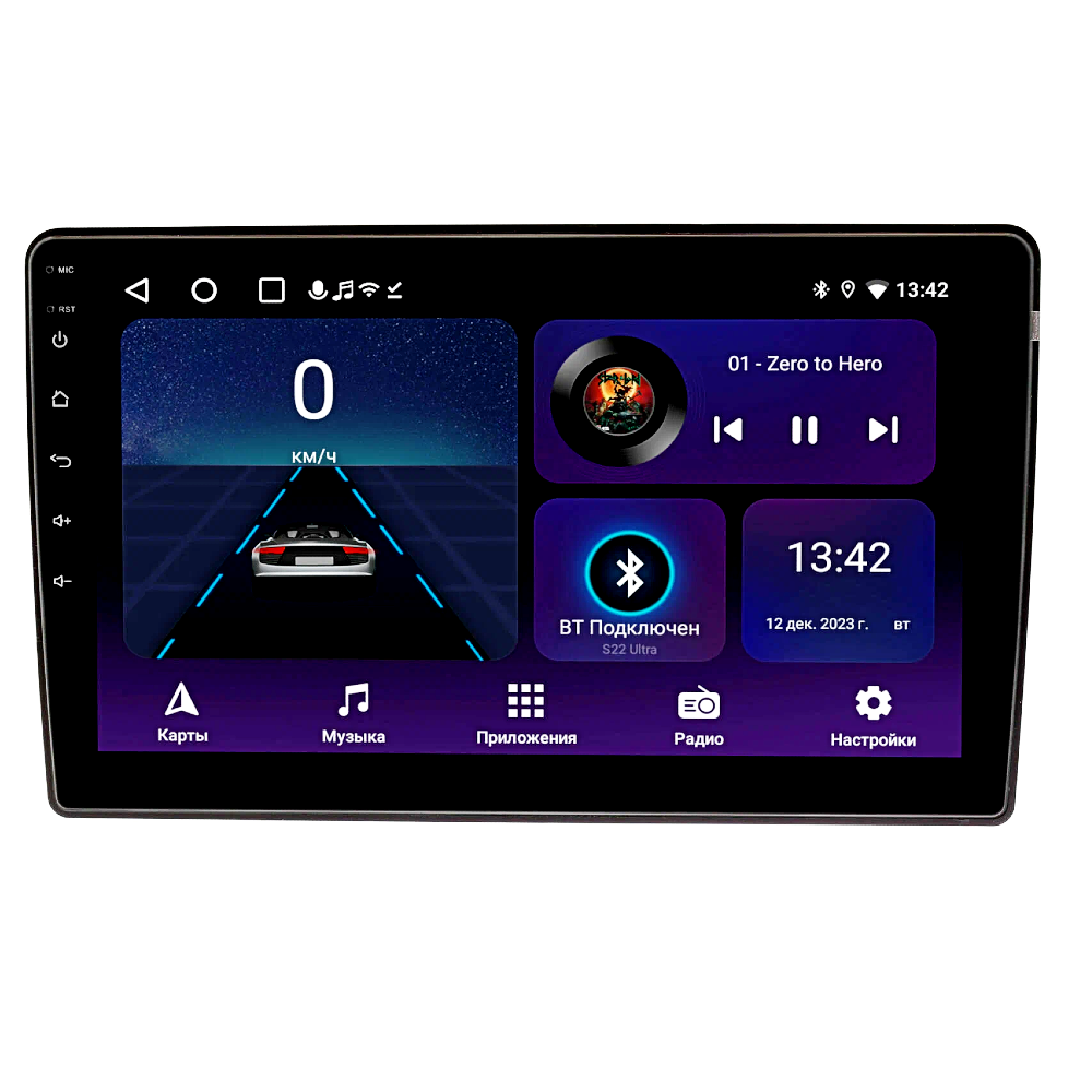 Штатна магнітола андроїд Jeep Dodge Chrysler, Автомагінтола 2дин 4 ядра 2/32, штатний головний пристрій джип, фото 1