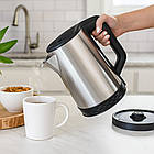 Електрочайник металевий B-3015 обсяг 2.3 л потужність 1500 Вт, дисковий нагрівальний елемент, фото 2