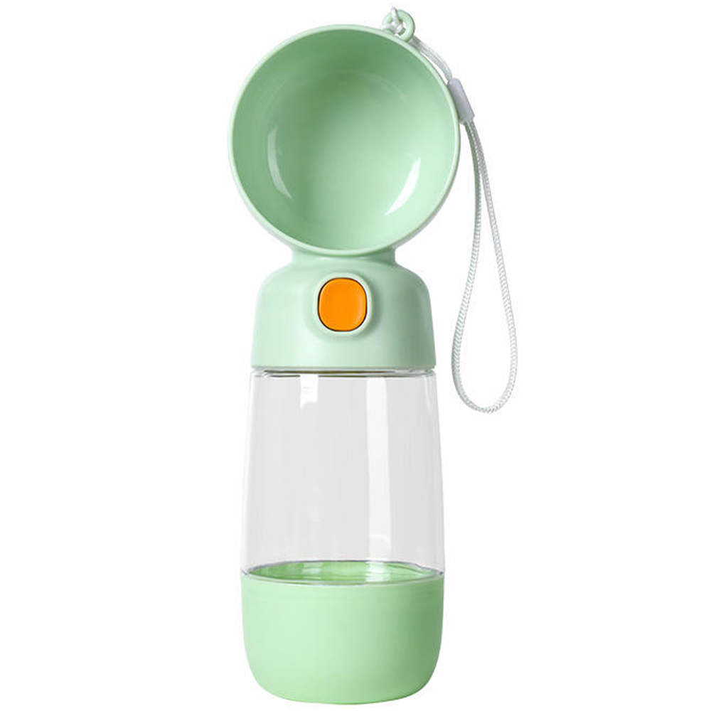 Поїлка-пляшка для собак 2-в-1 AND 123 350 мл з контейнером для їжі, зручний варіант для прогулянок, фото 1