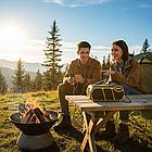 Портативна сонячна система з повербанком 7 Вт 1500 mAh GD-LITE-11 жовта, радіоприймач із ліхтарем і USB, фото 2