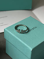 👑 Tiffany T Diamond Wire Ring in White Gold 18k 18