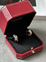 👑 Cartier Trinity Earrings Half-Paved Diamond