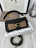 Сумка Coach Tabby Black чорно-бежевий гладкий Є