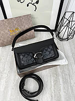 Сумка Coach Tabby Black чорно-сірий гладкий Є
