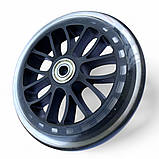 Колеса для самоката/роликів 125 мм 1шт(чорне прозоре) з підшипниками 608, фото 3