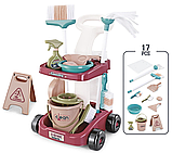 Ігровий набір для прибирання з пилососом 667-54 — 16 елементів, зі звуком та підсвічуванням, фото 6