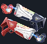 Лазерний набір з мішенями 1835: 2 бластери, світло, звук, вібрація та ремені для гри, фото 3