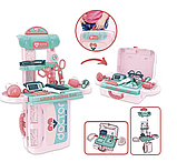 Ігровий набір лікаря 008-975 у валізі-трансформері зі стійкою та 12 медичними інструментами, фото 2