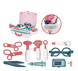 Ігровий набір лікаря 008-975 у валізі-трансформері зі стійкою та 12 медичними інструментами, фото 6