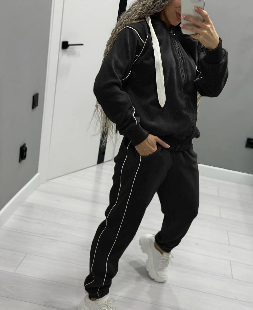 Жіночий прогулянковий костюм; Кольори: графіт, хакі, беж; Розміри: 42-44,46-48;, фото 1