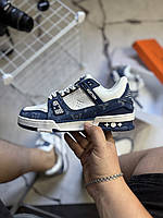 Louis Vuitton LV Trainer Monogram Denim White Blue