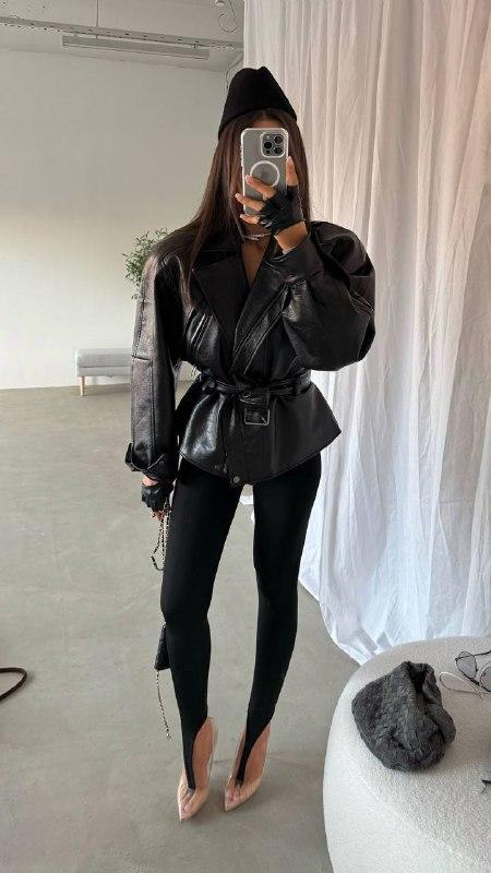 Жіночі легінси зі штрипками; Розмір: 42-44, 46-48 ; Колір: чорний, шоколад;, фото 1