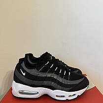 Кросівки унісекс Nike Air Max 95 Black White чорні з білим, фото 2