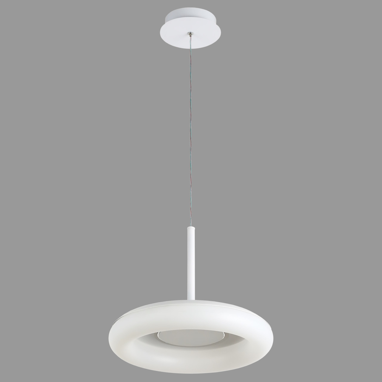 Біла світлодіодна підвісна люстра 33см 44W (97-MD6006)