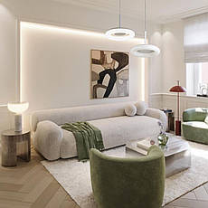 Біла світлодіодна підвісна люстра 33см 44W (97-MD6006), фото 4