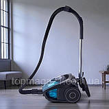 Безмішковий пилосос Domotec 4500Вт потужний циклонний пилосос 2 л з контейнером і 2 насадками колбовий, фото 2