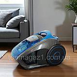 Безмішковий пилосос Domotec 4500Вт потужний циклонний пилосос 2 л з контейнером і 2 насадками колбовий, фото 7