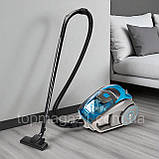 Безмішковий пилосос Domotec 4500Вт потужний циклонний пилосос 2 л з контейнером і 2 насадками колбовий, фото 3