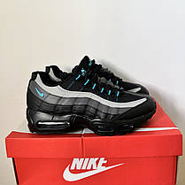 Кросівки унісекс Nike Air Max 95 Black Blue чорні з синім, фото 4