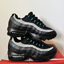 Кросівки унісекс Nike Air Max 95 Black Blue чорні з синім, фото 5