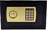 Сейф електронний для дому з кодовим замком і ключем Сталевий меблевий сейф для грошей документів цінностей, фото 7