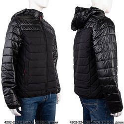 Чорна чоловіча демісезонна куртка "Фабричний Китай" Розмір: 48,50,52,54,56 (18134-1)