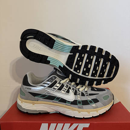 Кросівки унісекс Nike P-6000 Flat Pewter-White/Light Iron Ore сірі, фото 1