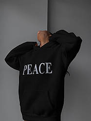 Жіноче худі; Кольори: чорний, сірий, молочний; Розміри — оверсайз (42-46) ;