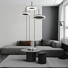 Коричнева світлодіодна підвісна люстра 33см 44W (97-MD6006), фото 3