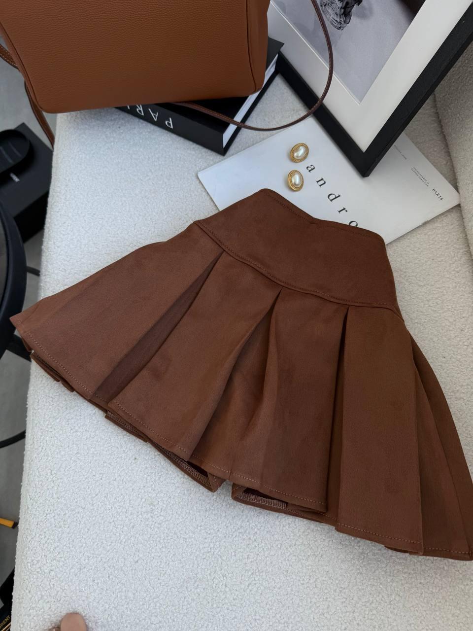 Жіноча спідниця-шорти; Кольори: чорний, Бордо, кемель; Розміри: 40-42;42-44;46-48;, фото 1