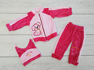 Дитячий костюм "Дружок" (велюр)росте 68-74 см