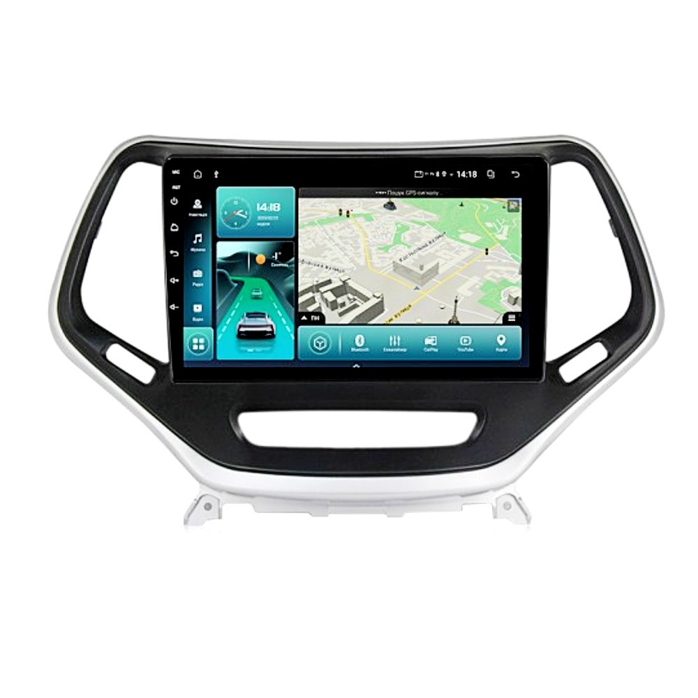 Штатна магнітола андроїд Jeep Cherokee, Автомагінтола 2дин 4 ядра 2/32, штатний головний пристрій джип, фото 1