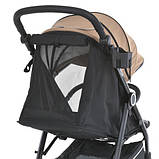 Дитяча прогулянкова коляска Bambi M 5723 Viva Beige з легкою алюмінієвою рамою та регульованою ручкою, фото 6