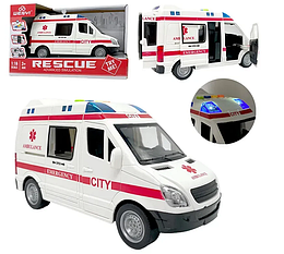 Модель Автопарк Швидка допомога інерційна +звук 9098-С