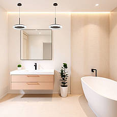 Коричнева світлодіодна підвісна люстра 40см 60W (97-MD6006), фото 3