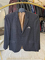 Чоловічий піджак в клітинку IFC 2440 (58-68р) батал Турция чорний