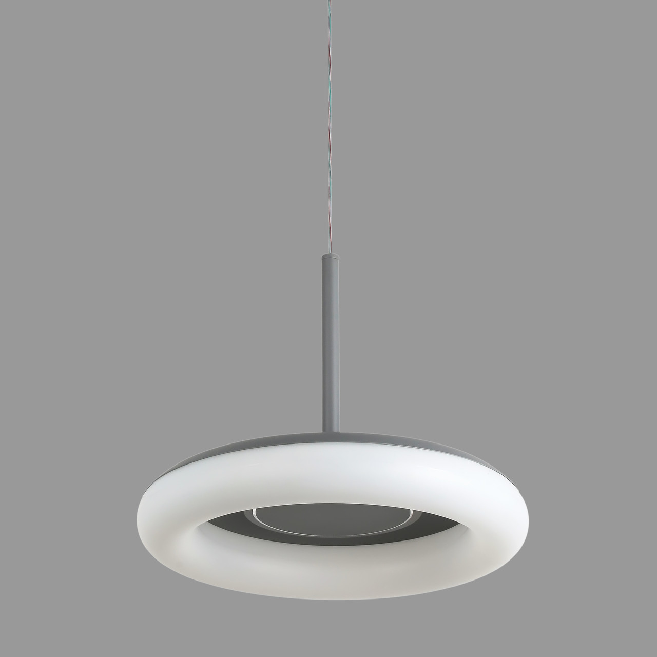 Сіра світлодіодна підвісна люстра 33см 44W (97-MD6006)