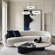 Сіра світлодіодна підвісна люстра 33см 44W (97-MD6006), фото 4